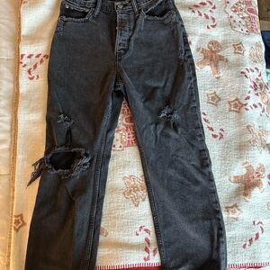 Abercrombie & Fitch High Rise Black Jeans